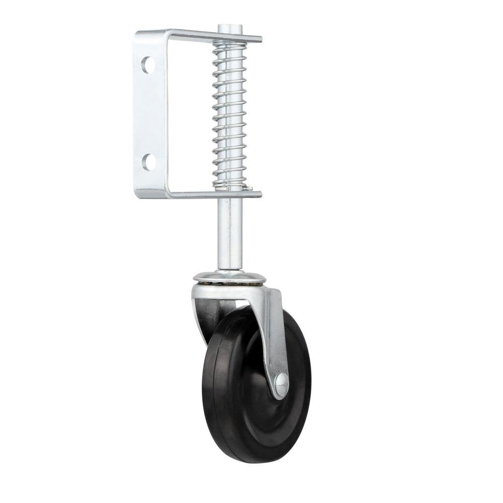 Richelieu F24807 Spring-Loaded Rubber Wheel Swivel Gate Caster, 132 Lb, 4"