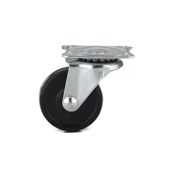 Richelieu F22901 General-Duty Rubber Wheel Swivel Plate Caster, 44 Lb, 1-9/16"