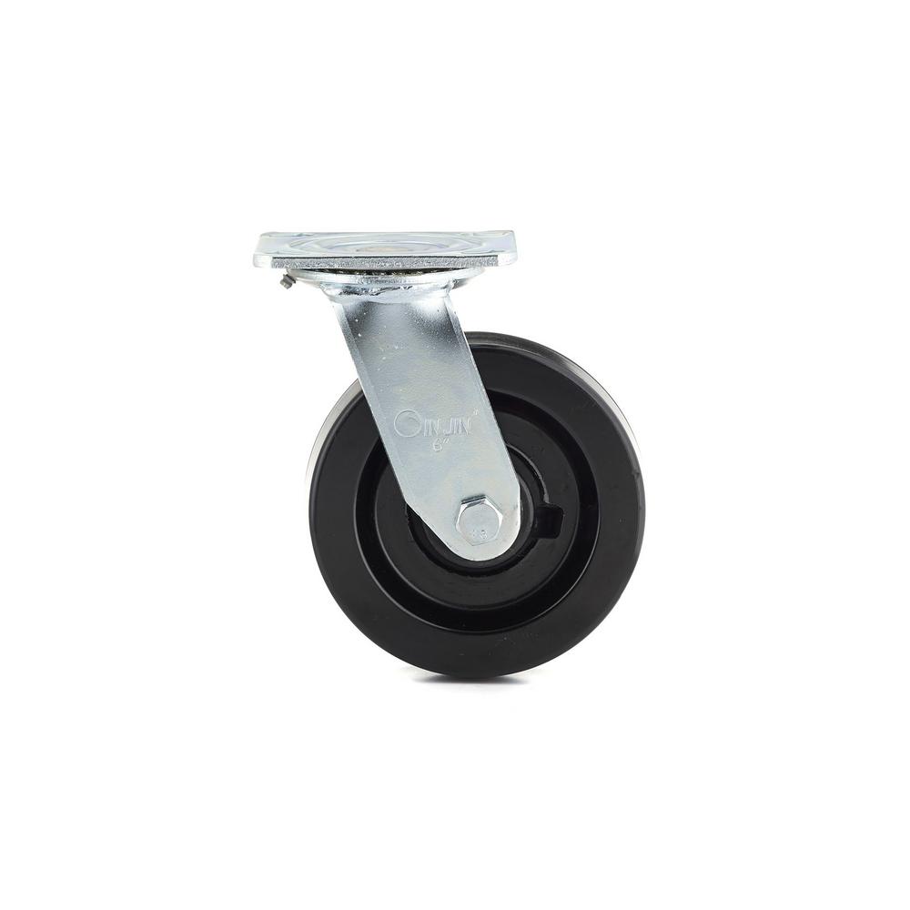 Richelieu F26817 Industrial Phenolic Wheel Swivel Plate Caster, 772 Lb Load, 6"