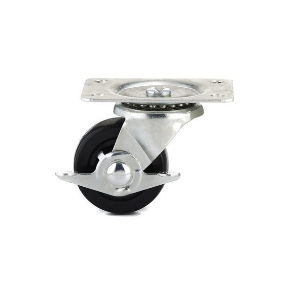 Richelieu F25160 Rubber Wheel Swivel Plate Caster with Brake, 176 Lb, 2-1/2"