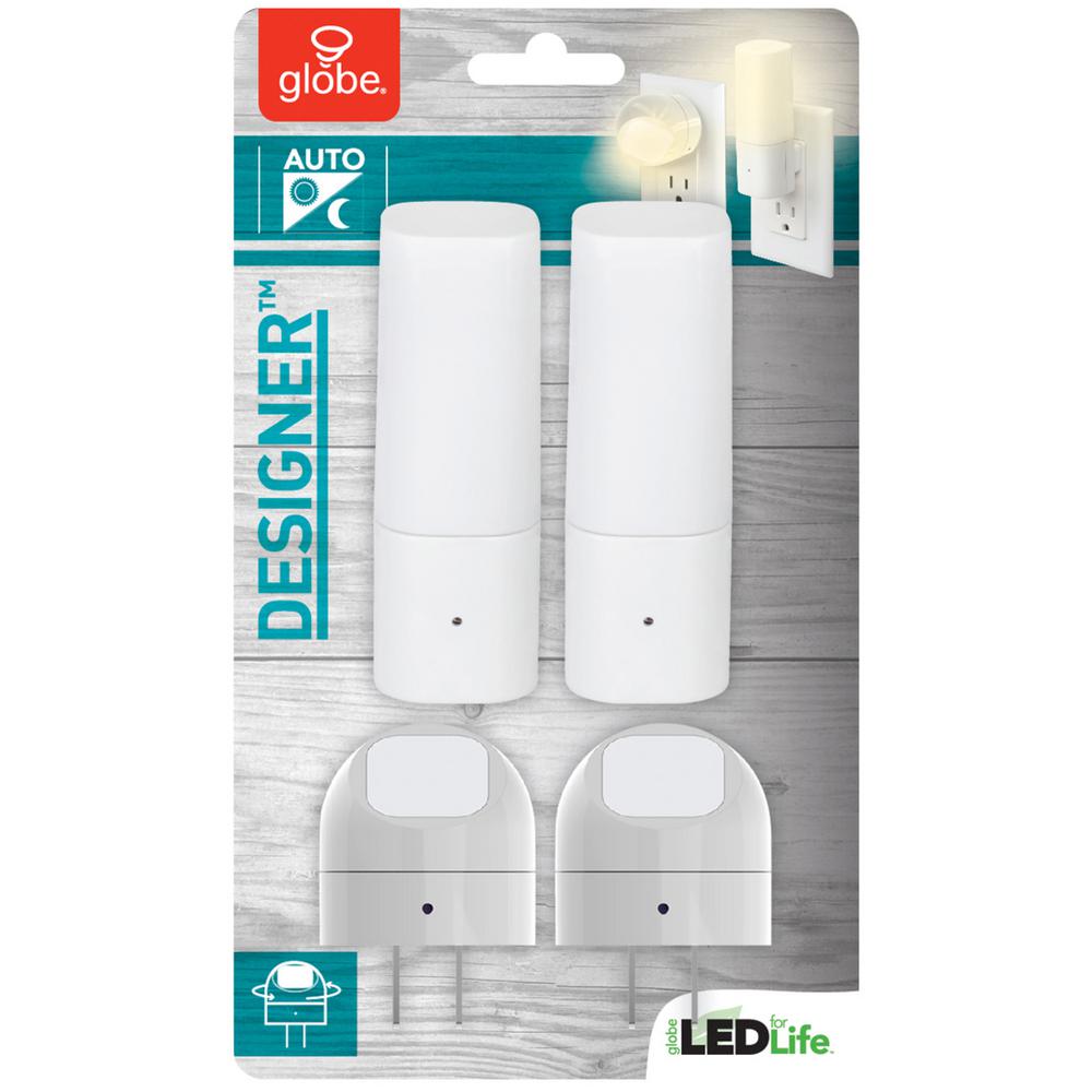Globe Electric 8969601 Dusk to Dawn Cylinder & Directional LED Night Light, 4-Pack