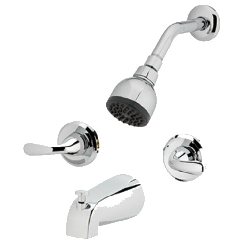 HomePointe 179915MC 2-Lever Handle Non-Pressure Balancing Shower Faucet, Chrome