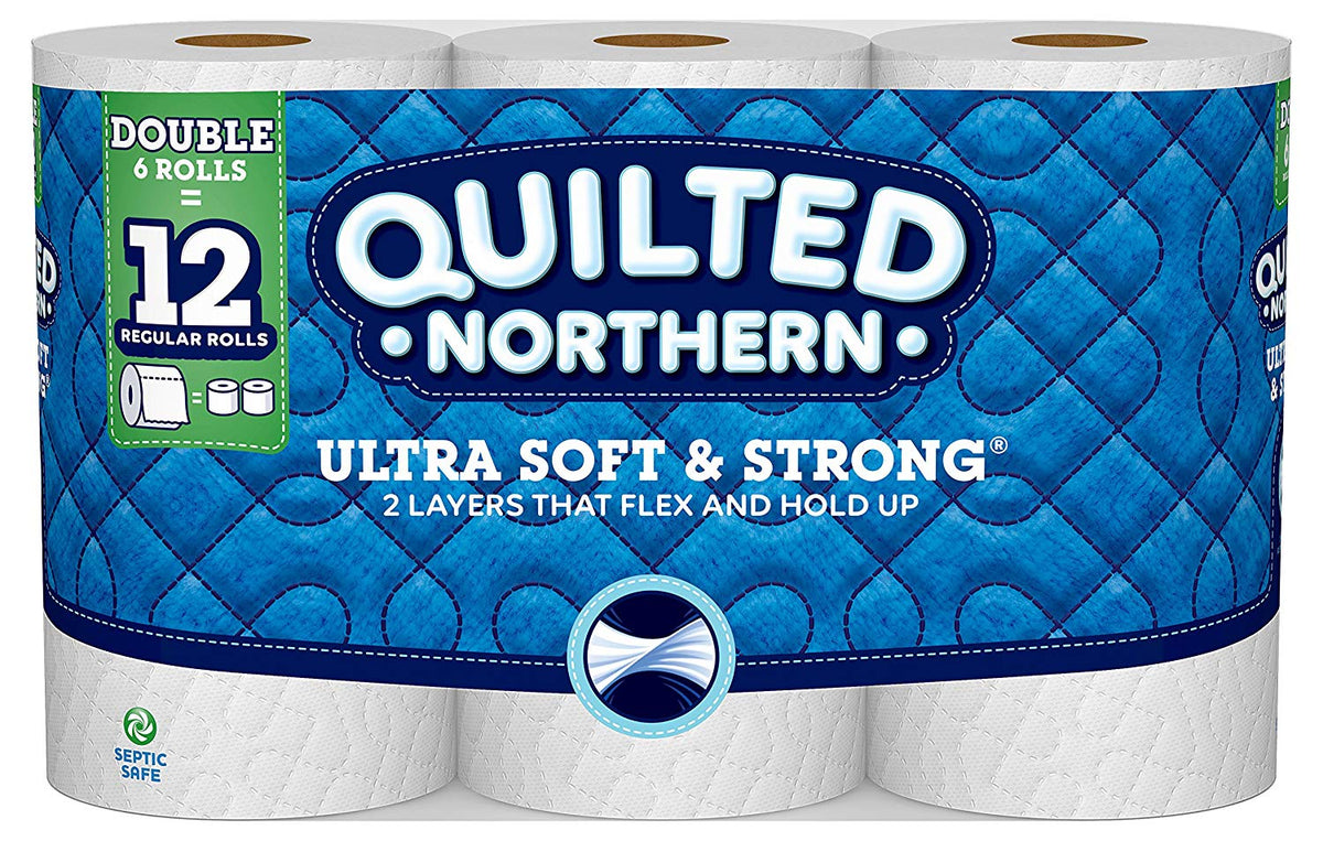 Quilted Northern 94271 Ultra Soft & Strong Double-Roll Toilet Paper, 6-Count