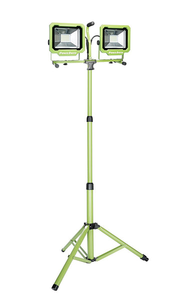 PowerSmith PWL2172TS Dual-Head LED Work Light with Adjustable Tripod, 7500 Lum