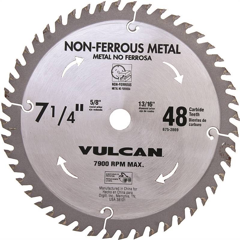 Vulcan 410761OR Thin Kerf Circular Saw Blade, 7-1/4 Inch