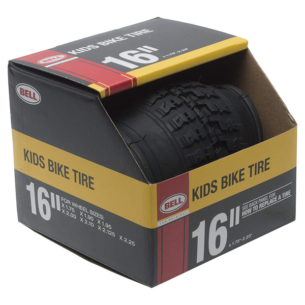 Bell 7091031 Kids Bike Tire, Black, 16", Fits 1.75" - 2.25"