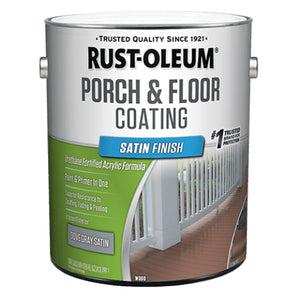 Rust-Oleum 320417 Porch & Floor Coating, Satin, Dove Gray,  Low VOC, 1-Gallon