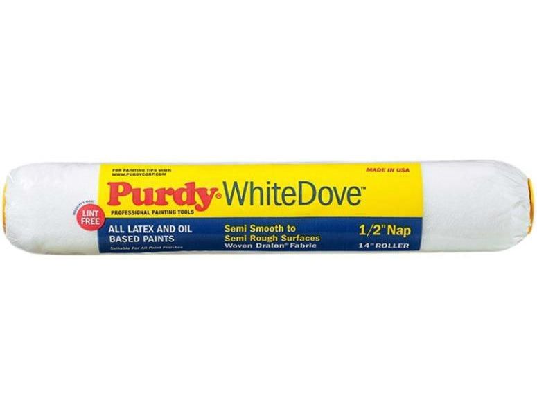 Purdy 14A670143 White Dove Paint Roller Cover, Lint-Free, 1/2" Nap x 14"