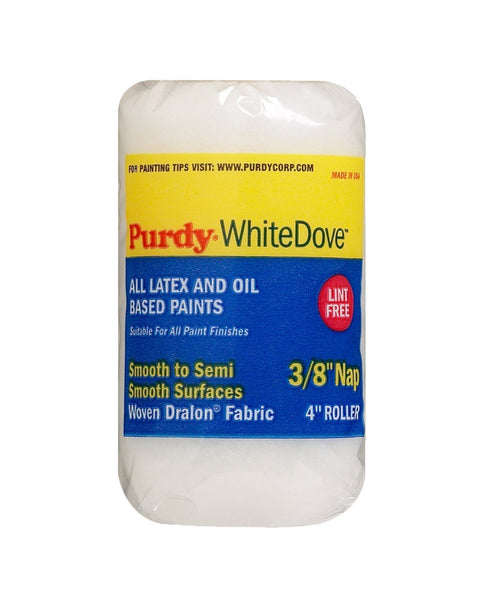 Purdy 140786104 White Dove Paint Roller Cover, Lint-Free, 3/8" Nap x 4"