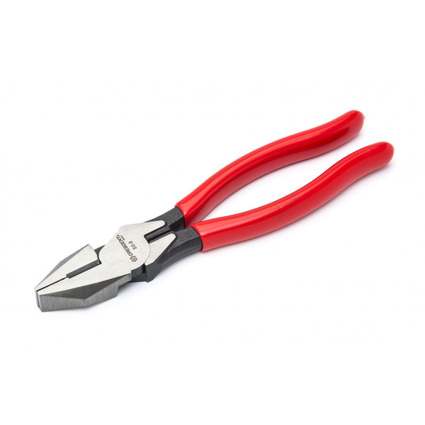 Crescent 508CVNN Side Cutting Solid Joint Linesman's Plier with Red Handle, 8"
