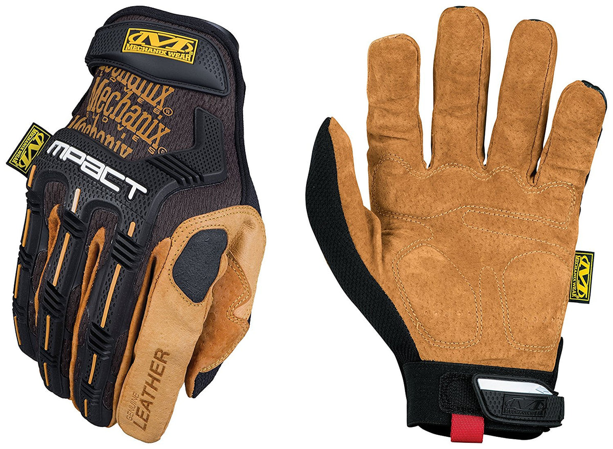 Mechanix Wear LMP-75-011 Leather M-Pact Gloves, Black & Tan, Size 11, X-Large