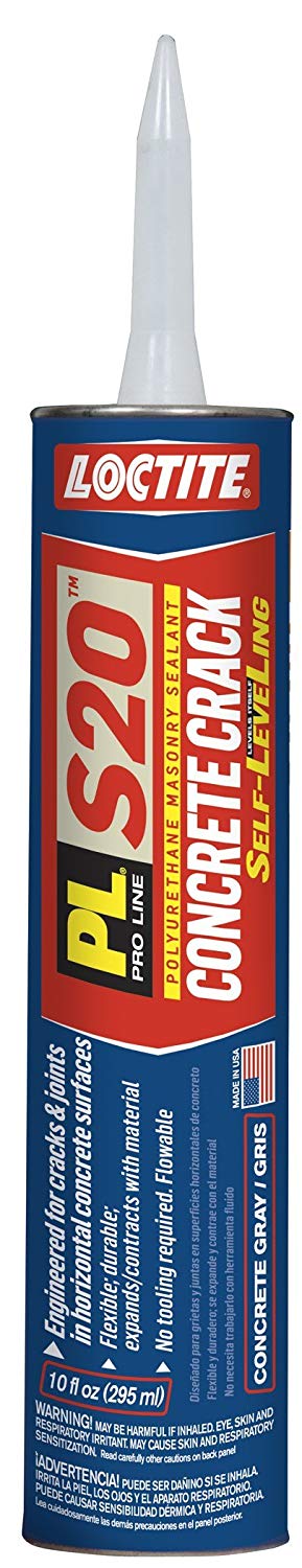 Loctite 1618150 Polyurethane Self-Leveling Concrete Crack Sealant, 10 Oz