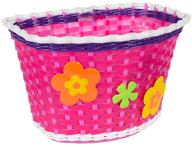 Kent 65224 Bicycle Basket With Colorful Flowers, Plastic, Small