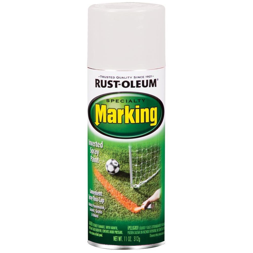 Rust-Oleum 1985830 Specialty Marking Spray Paint, White, 11 Oz
