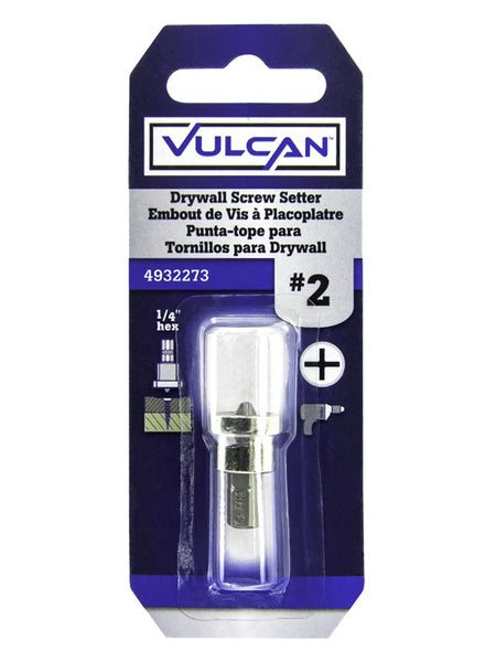 Vulcan 303331OR Countersink Drywall Screw Setter, 1/4" Universal Shank