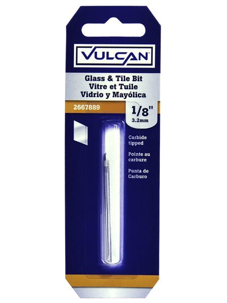 Vulcan 263011OR Shear Point Glass And Tile Bit, 1/8 Inch
