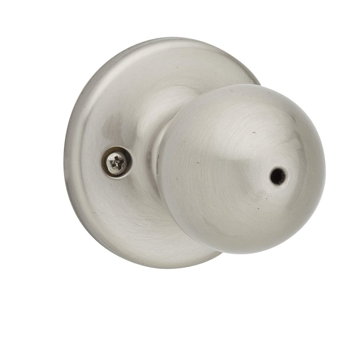 Kwikset 300P15-6ALRCSBX Polo Privacy Bed/Bath Ball Door Knob, Satin Nickel