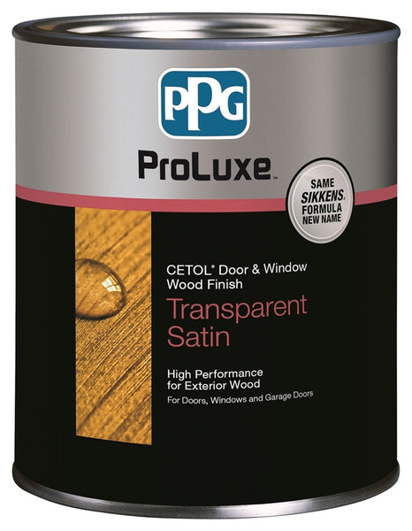PPG SIK48003/04 ProLuxe Cetol Transparent Satin Door & Window Wood Finish, Colorless, Qt