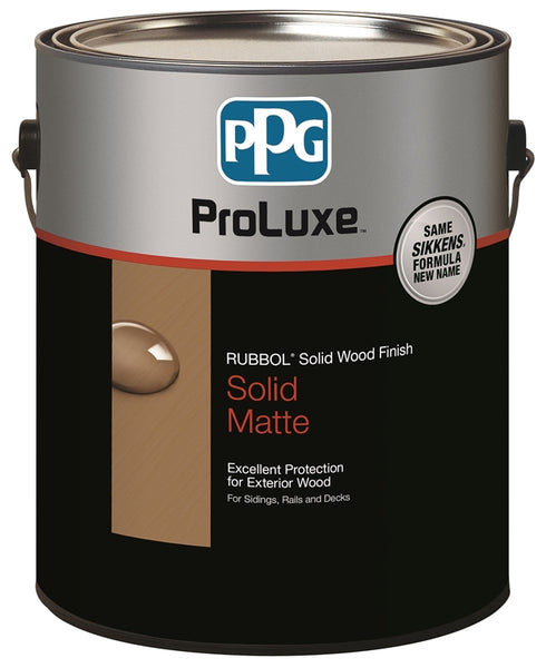 PPG SIK710-120/01 ProLuxe Rubble Solid Matte Wood Finish, Medium Base, Gallon