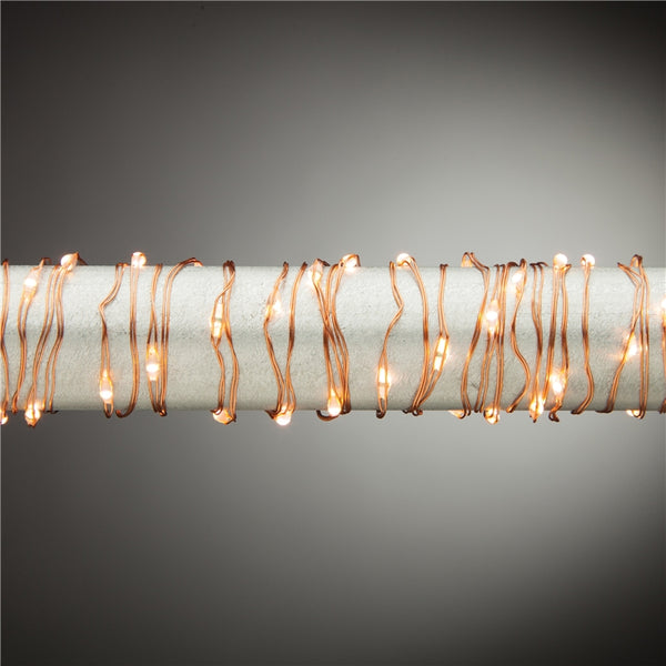 Everlasting Glow 92970 B/O Warm White Micro 30-LED String Light 5', Copper Wire