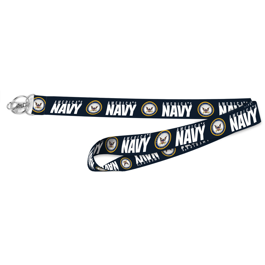 Hy-Ko LAN-120 Licensed Lanyard, Navy Blue, 1" W