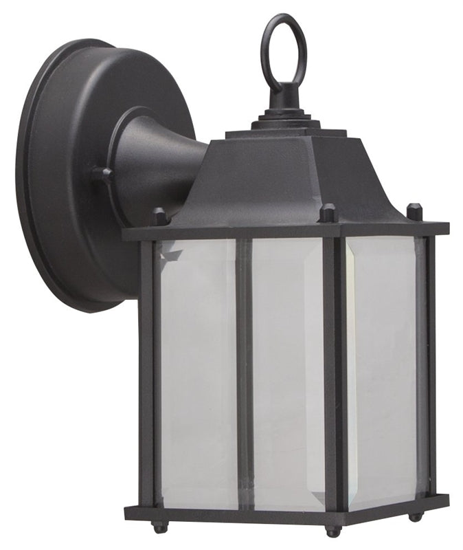 Boston Harbor 0038-WD-BK Outdoor Wall Lantern, Black
