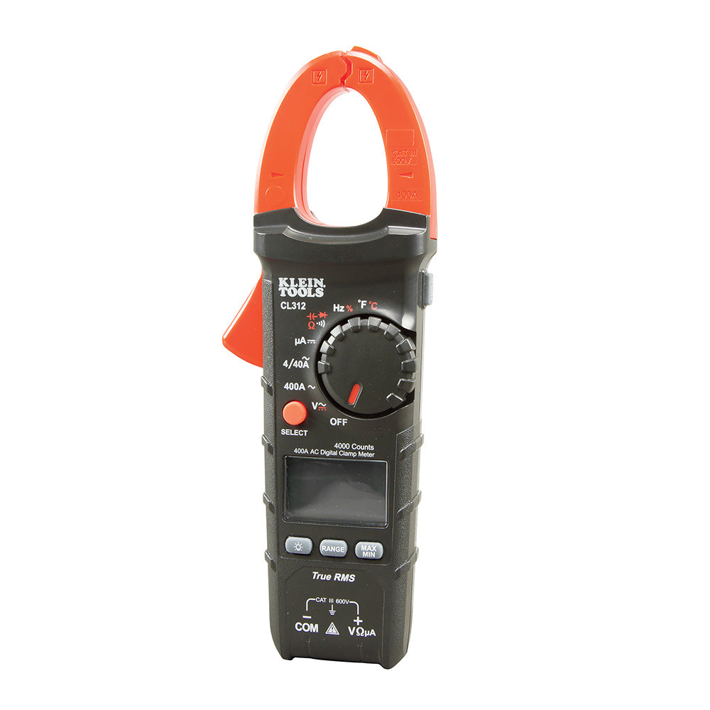Klein Tools CL312 Auto-Ranging True RMS 400A AC Digital Clamp Meter for HVAC