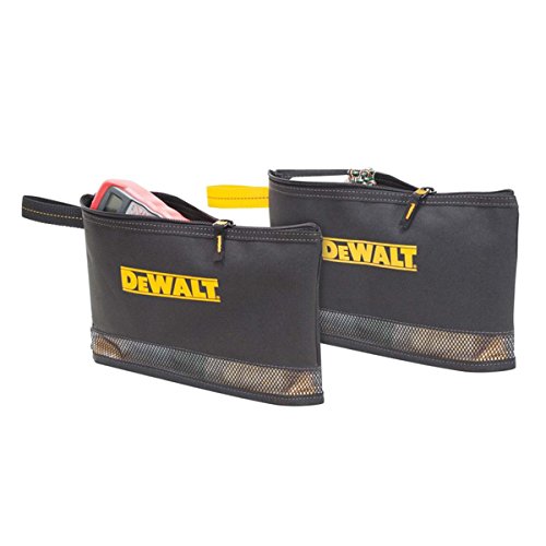DeWalt DG5102 Multi-Purpose Zippered Bags, 2-Pockets, 12", 2-Pack