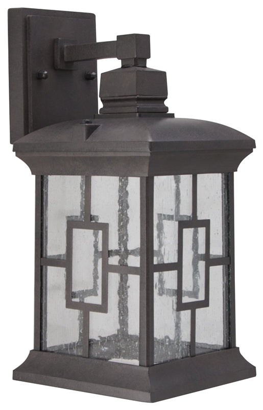 Boston Harbor LED-0172F-WD Outdoor Wall Lantern, Rustic Brown