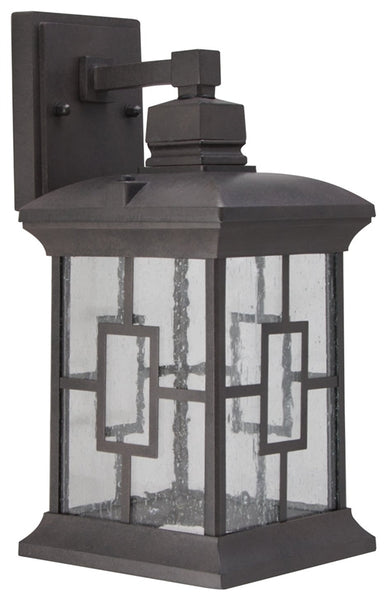 Boston Harbor LED-0172F-WD Outdoor Wall Lantern, Rustic Brown