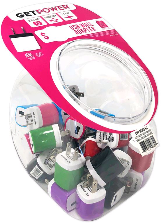 GetPower CWP-USBBOWL-EAC USB Wall Adapter