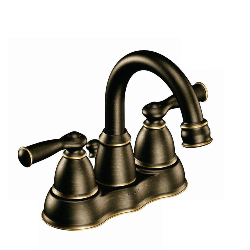 Moen WS84913BRB Banbury 2-Handle High Arc Bathroom Faucet, Mediterranean Bronze