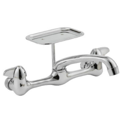 HomePointe 3190-41-CH-BC-MC-Z Wall-Mount Two-Handle Kitchen Faucet, Chrome