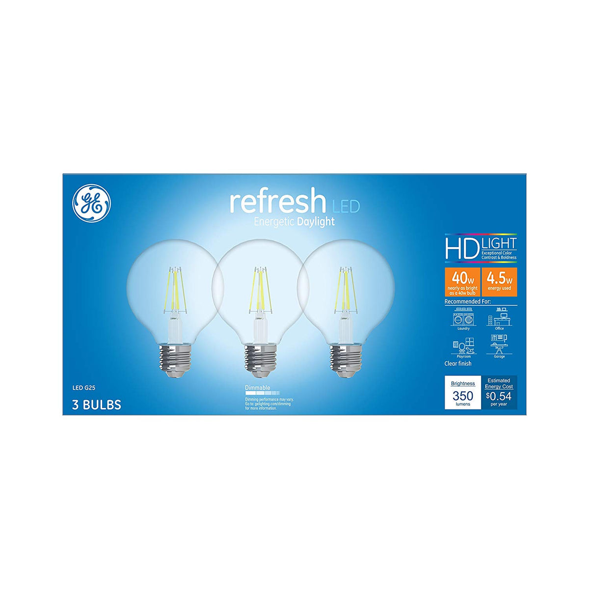 GE 43266 Relax HD LED Bulbs, 4.5 Watt