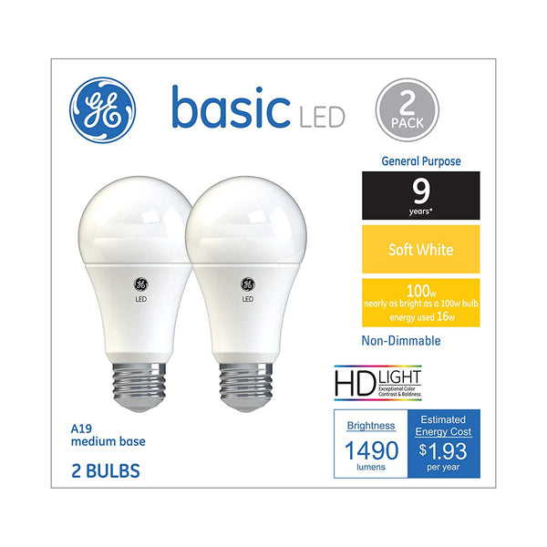 GE 37025 Basic LED Bulbs, 16 Watt