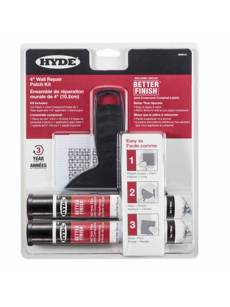 Hyde 09915 Better Finish 4" Wall Repair Patch Kit