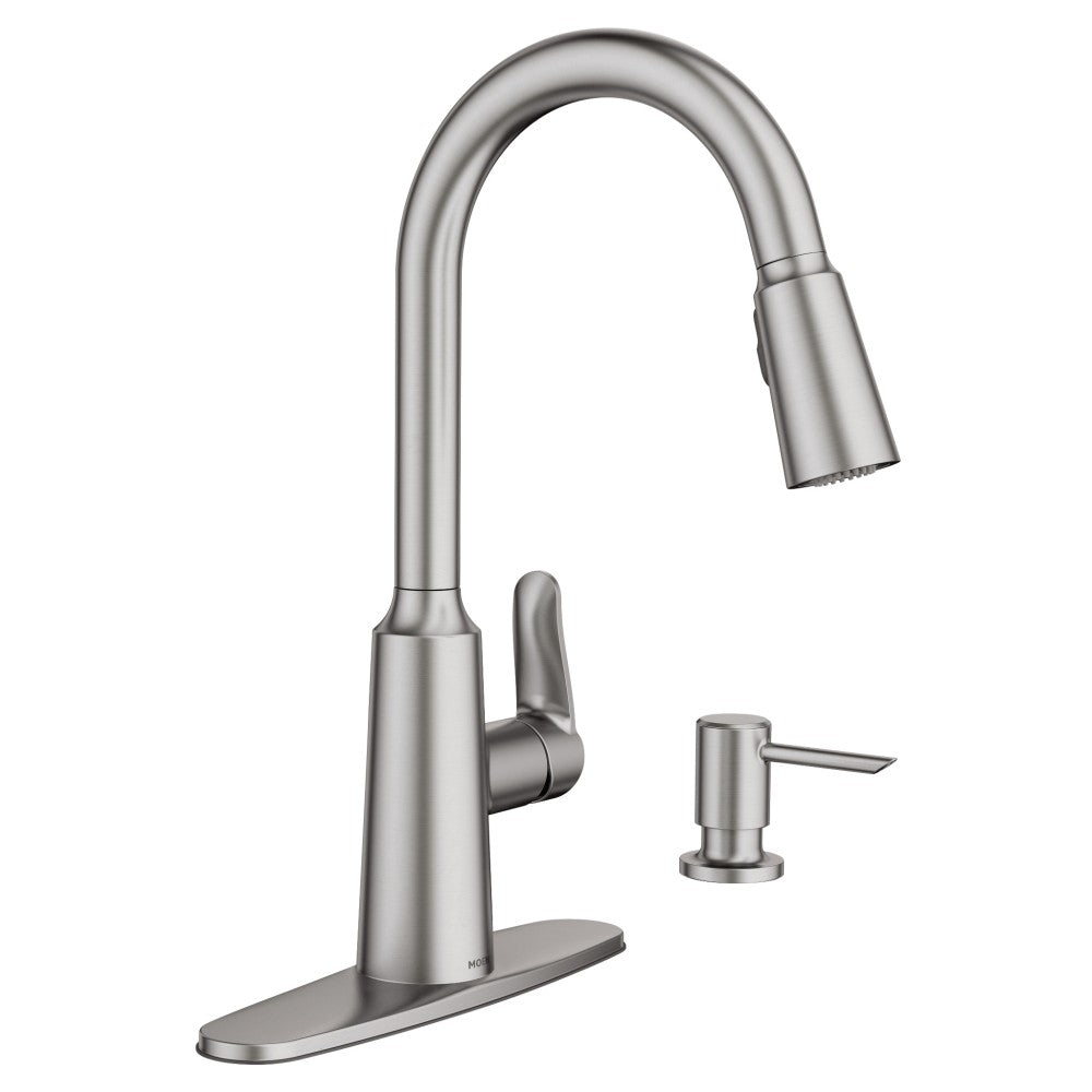 Moen 87028SRS Edwyn One-Handle High Arc Pull-Down Kitchen Faucet, Stainless