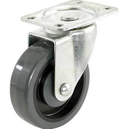 Richelieu F25187 Polypropylene Wheel Swivel Caster without Brake, 250 Lb, 4"