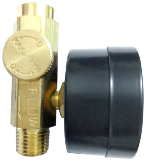 Master Mechanic 1204S321 Air Flow Adjustment Valve with 0-160 PSI Gauge, 1/4"