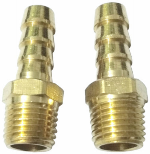 Master Mechanic 1204S291 Male Hose End, 3/8" Barbed x 3/8" NPT, 2-Pack