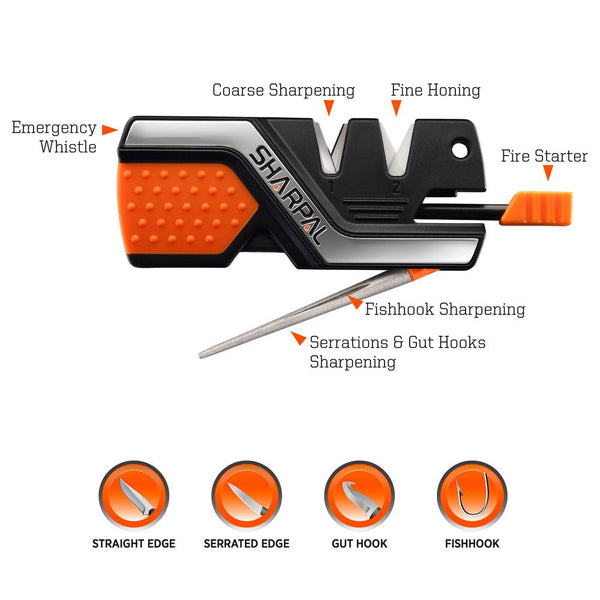 Sharpal 101N 6-In-1 Knife Sharpener & Survival Tool