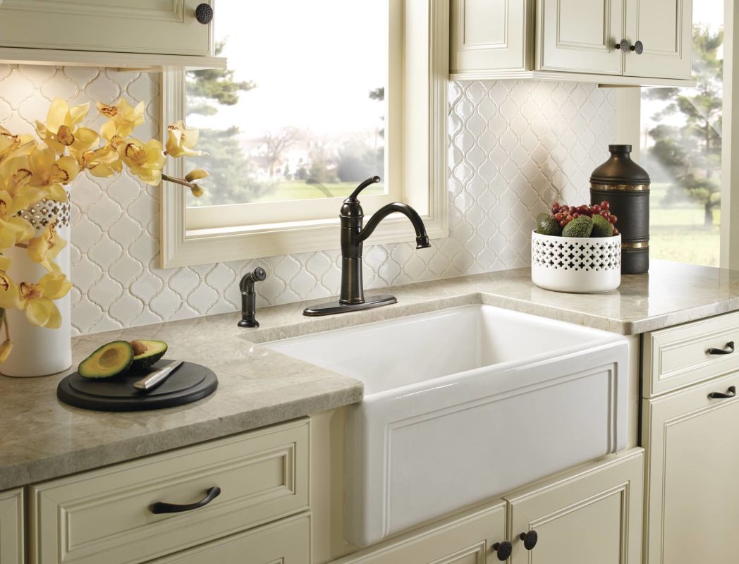 Moen 87230BRB Braemore 1-Handle High-Arc Kitchen Faucet, Mediterranean Bronze