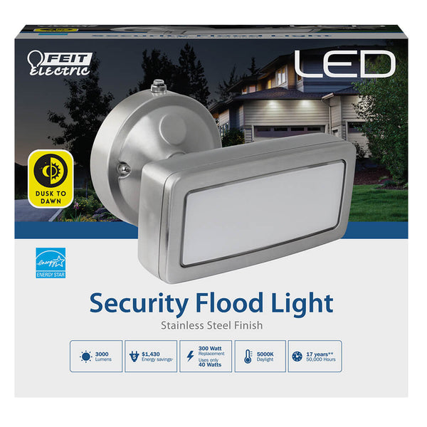 Feit Electric 73704 Dusk to Dawn Single Security LED Flood Light, 40W, 5000K