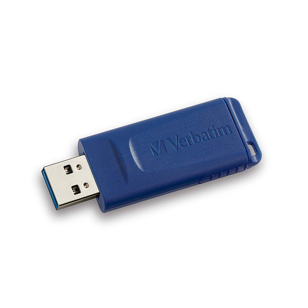 Verbatim 97088 USB Flash Drive, Cap-Less & Universally Compatible, Blue, 8GB