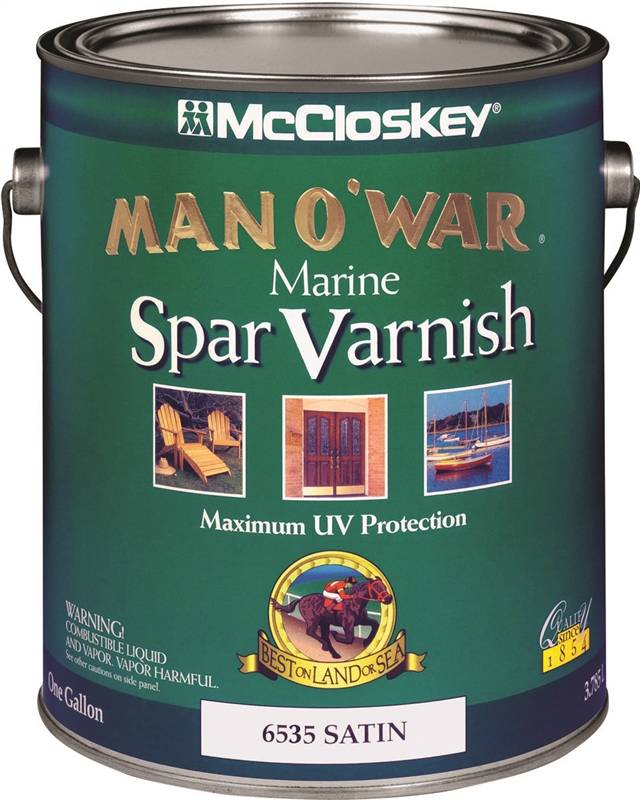 McCloskey 6535 Man O'War Marine Spar Varnish, Satin, 1-Gallon