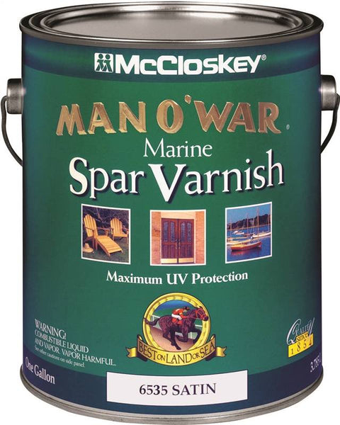 McCloskey 6535 Man O'War Marine Spar Varnish, Satin, 1-Gallon