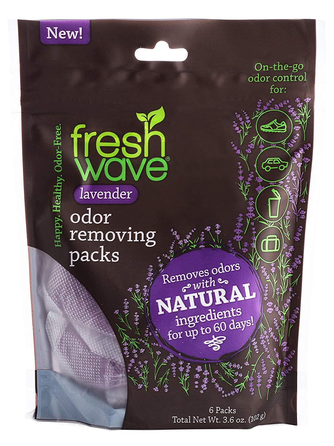 Fresh Wave 118 Lavender Odor Removing Packs, 6-Count