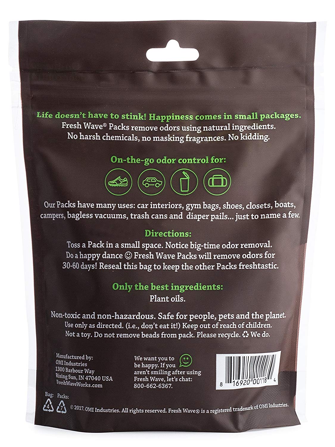 Fresh Wave 118 Lavender Odor Removing Packs, 6-Count