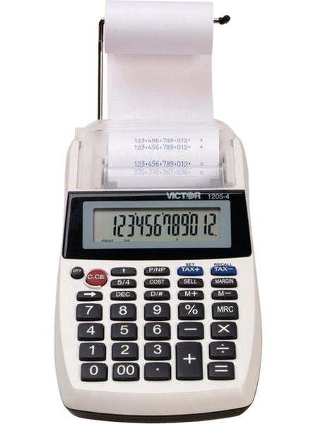 Victor 1205-4 Large LCD 12-Digit Palm/Desktop Commercial Printing Calculator