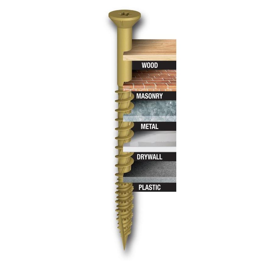 Hillman 116828 PowerPro One Multi-Material Exterior Screws, #8 x 2.5", 91-Pack